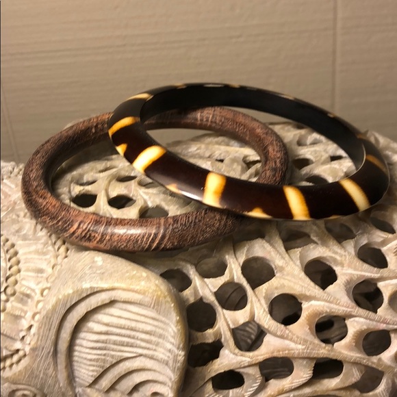 2/$12 - Pair of Thin Wooden Bangles - Picture 3 of 5